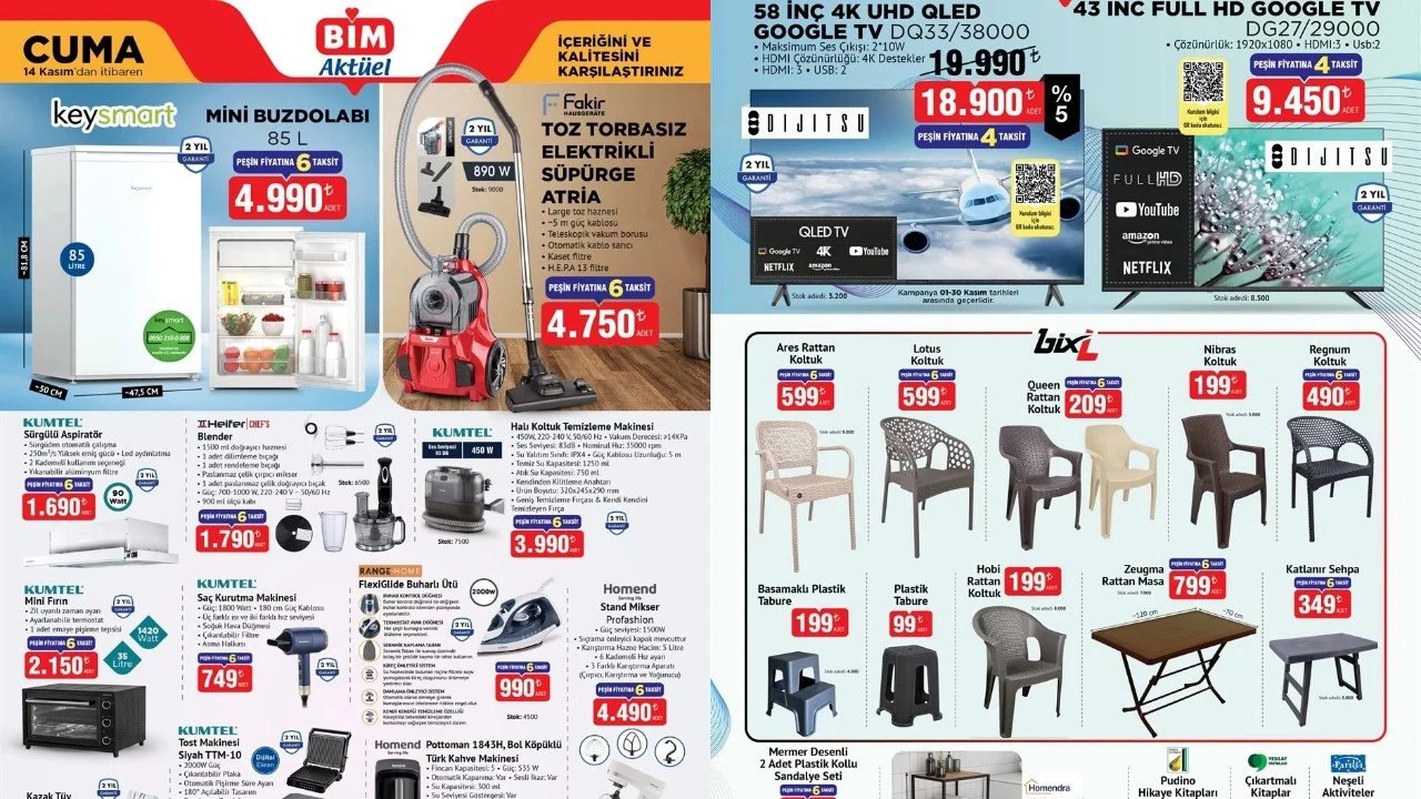 14 Kasım BİM Aktüel Ürünleri açıklandı: Ev ve mutfak ürünlerinde büyük kampanya