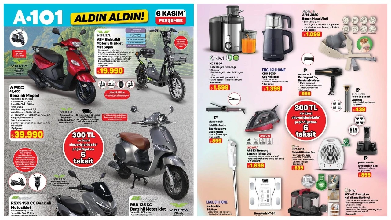A101 6 Kasım kataloğu açıklandı: Elektronikten gıdaya fiyatlar düştü!