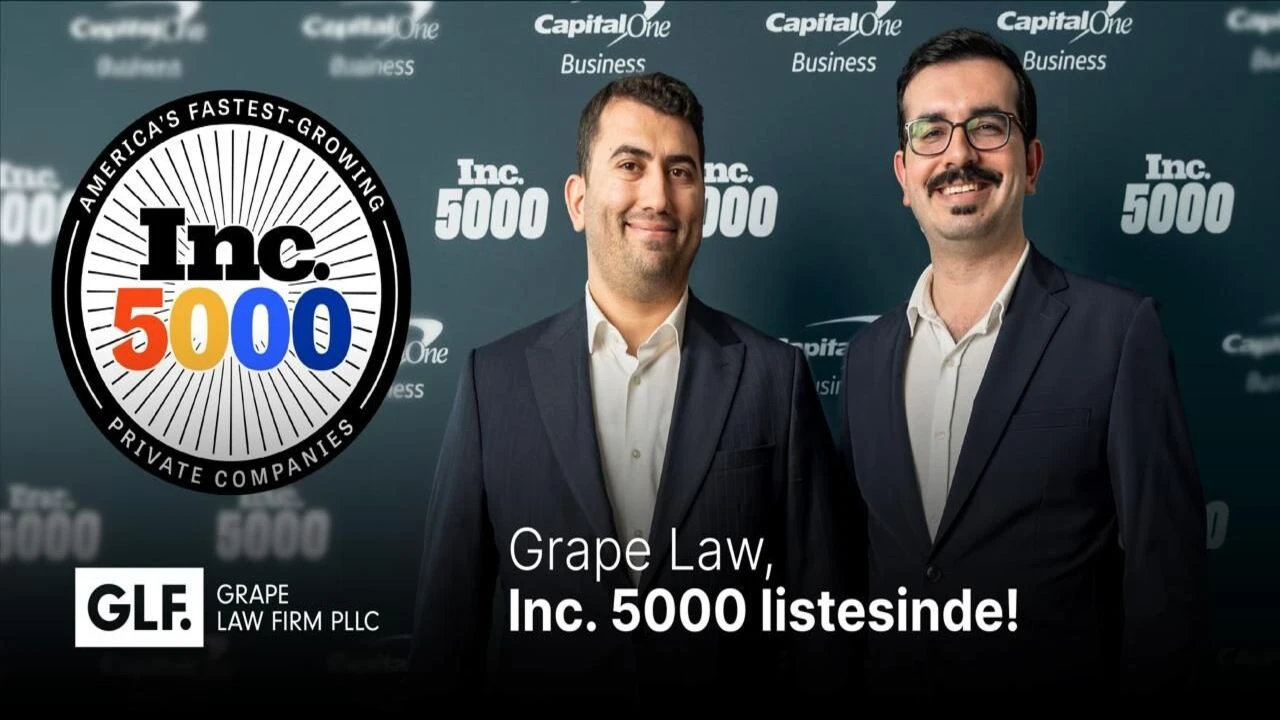 Türk girişimi Grape Law, Inc. 5000’de global başarıya imza attı