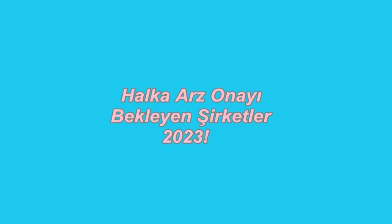 Halka Arz Onayı Bekleyen Şirketler 2023!