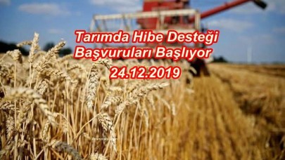 Tarımda Hibe Desteği Başvurusu Yarın Başlıyor!