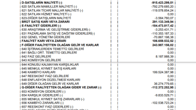 ASUZU: Anadolu Isuzu Gelir Tablosu Kar Yazdı