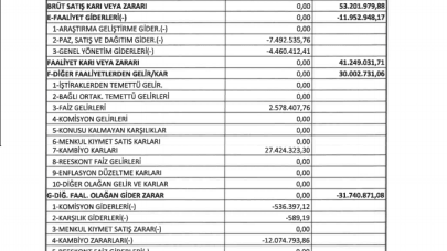 KNFRT: Konfrut Gıda Gelir Tablosu Kar Yazdı