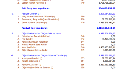 PGSUS: Pegasus Gelir Tablosu Zarar Yazdı