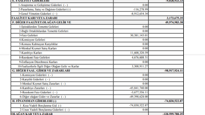 YGYO: Yeşil GYO Gelir Tablosu Zarar Yazdı
