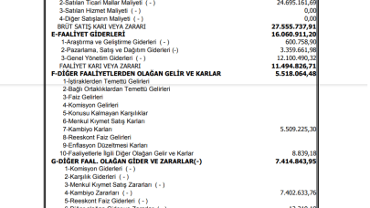 FORMT: Formet Çelik Kapı Gelir Tablosu Kar Yazdı