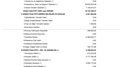 KAPLM: Kaplamin Ambalaj Gelir Tablosu Kar Yazdı