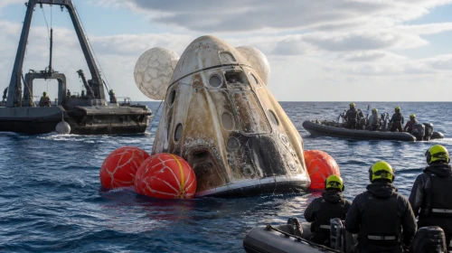 Crew-12 Pasifik’e indi, NASA basın toplantısı duyurdu